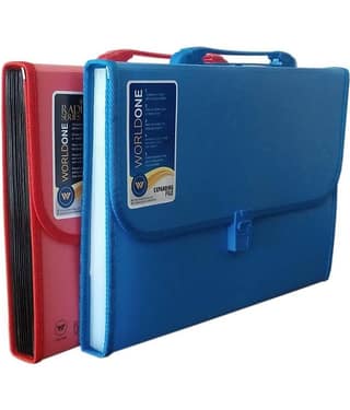 Worldone Expanding File 13 Pockets Set of 2