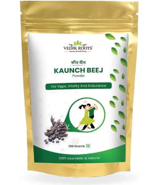 VedikRoots Kaunch Beej Powder - Tap Into The Power Of Ayurveda For Increased Strength And Stamina 100Gm (Pack of 1)