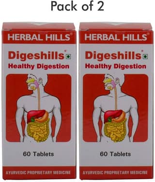 Herbal Hills Digeshills 60 Tablets - Pack of 2 Tablets 1 mg