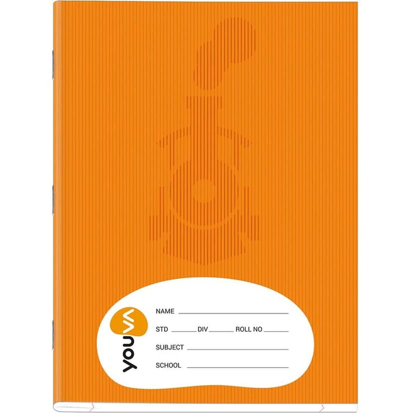 Navneet Youva | Brown Soft Bound Notebook | Jumbo Size 18 cm x 24 cm | 3 in 1 (Single Line + Red & Blue + Medium Square) | 172 Pages| Pack of 12 view 4