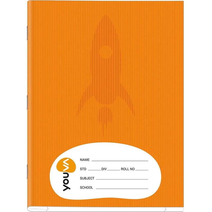 Navneet Youva | Brown Soft Bound Notebook | Jumbo Size 18 cm x 24 cm | 3 in 1 (Single Line + Red & Blue + Medium Square) | 172 Pages| Pack of 12 view 5