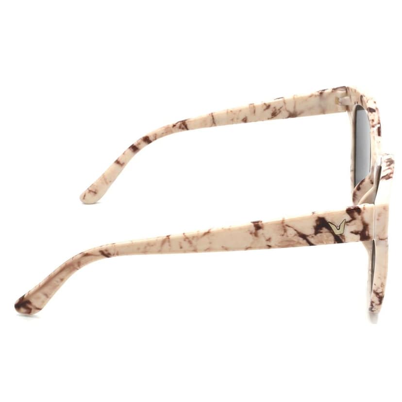 Hrinkar Silver Round Sunglasses Brands White Frame Goggles for Women - HRS321-WT-BWN-GLD view 3