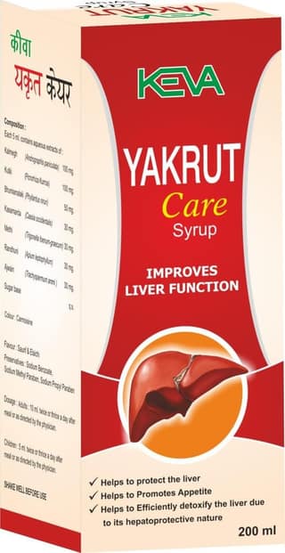 Keva Yakrut Liver Care Syrup Herbal Liver Tonic for Men & Women - 200ml