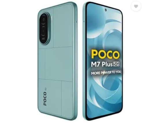Poco M7 Plus 5G Smartphone, 8GB RAM, 128GB Storage - Aqua Blue view 3