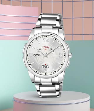 HMTI 8046 White Stainless Steel Analog Men's Watch