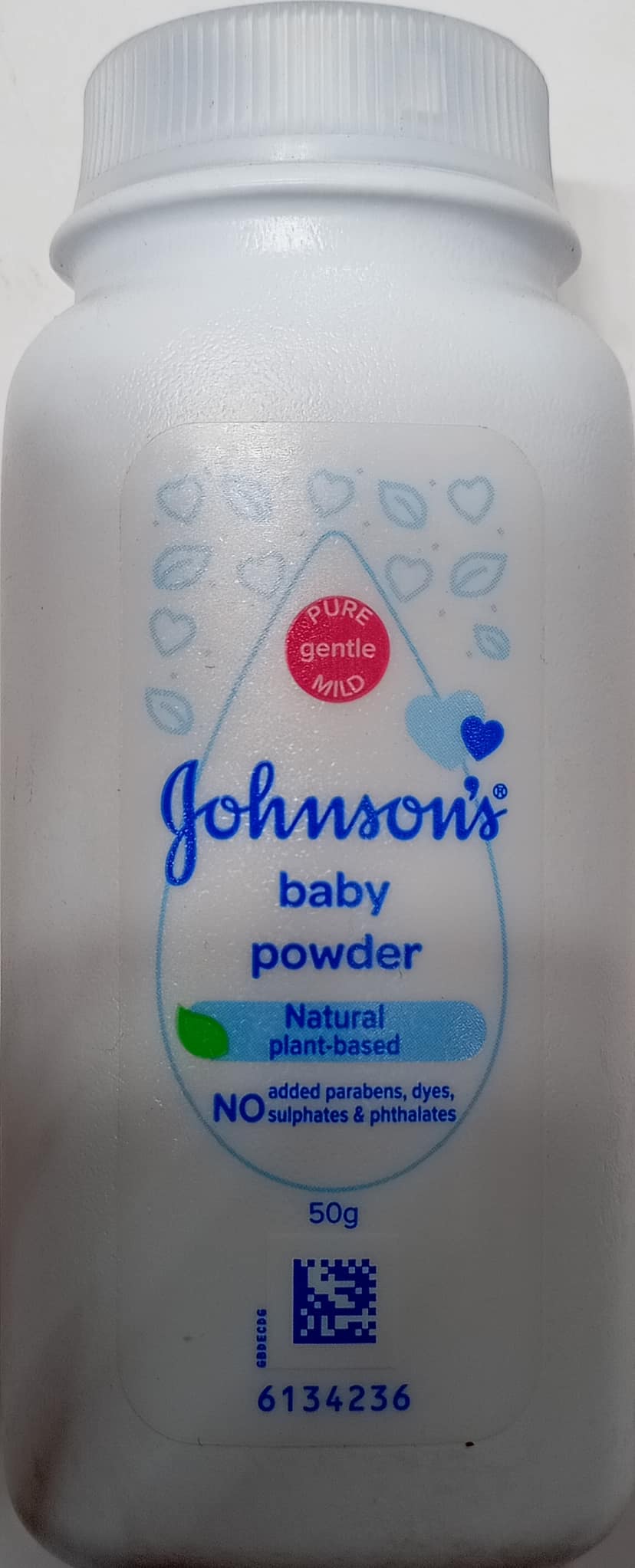 Johnson baby powder natural plant-based 50g