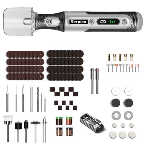 Serplex® Rotary Tool Kit 163pcs, 1200mAh USB, 4.2V, 8-Speed (3000-20000RPM) view 2