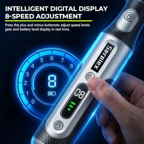 Serplex® Rotary Tool Kit 163pcs, 1200mAh USB, 4.2V, 8-Speed (3000-20000RPM) view 3