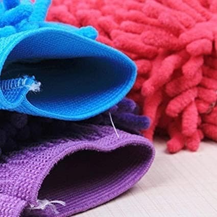 VIVA SMART VMicrofiber Double Sided Dusting Cleaning Glove for Home Office Kitchen Hotel, Free Size, Multicolour - Pack of 2 view 5