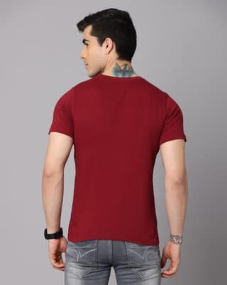 Crepeon Mens Plain Round Neck T shirt