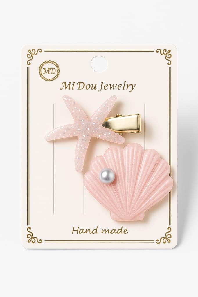 STARFISH & SHELL HAIR PINS