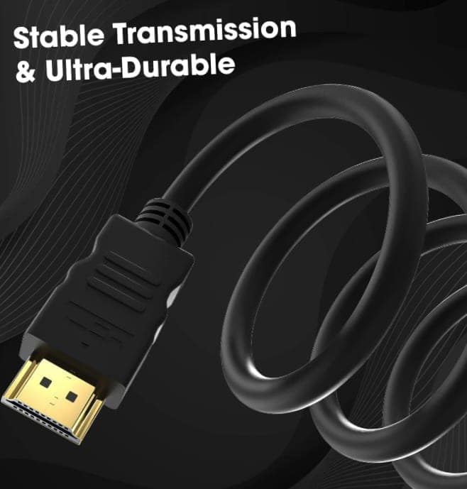 HDMI Cable 4K High-Speed HDMI Cord 18GBps with Ethernet Support 4K 60Hz Compatible with UHD TV, Monitor, Computer, Xbox 360, Blu-ray and 1.5 METER CABLE view 3