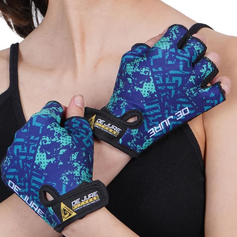 DE JURE FITNESS Gym Gloves for Men and Women, Workout Gloves with Non-Slip Soft Padding, Ideal for Weightlifting, Fitness, Exercise & Training