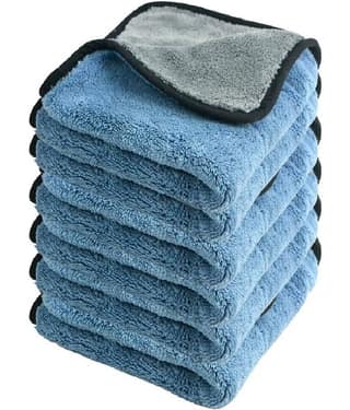 Auto Hub Blue 800 GSM Drying Towel For Automobile ( Pack of 6 )