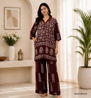 Handcrafted Batik Print Cotton Co-Ord Set