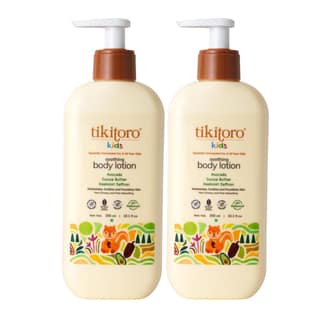 Tikitoro Kids Soothing Body Lotion | Pediatrician Approved | Moisturizes, Soothes & Nourishes Skin |100% Vegan with Avocado, Cocoa Butter, Kashmiri Saffron Extract |Daily Use (Age: 4+ Years) (300 x 2) Tikitoro Kids Soothing Body Lotion | Pediatrician App