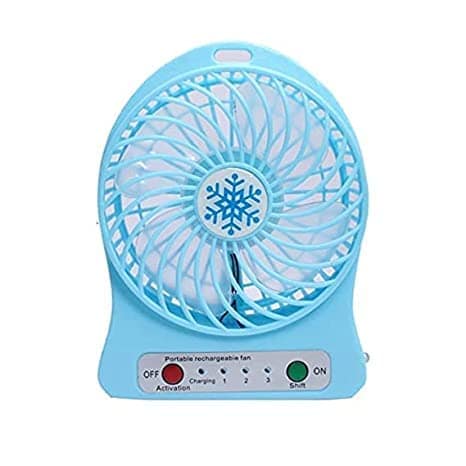 DAYBETTER� Portable Mini USB Pocket Fan 3-Level Speed Adjustable Electric Cooling Desktop Fan with Rechargeable Battery view 2