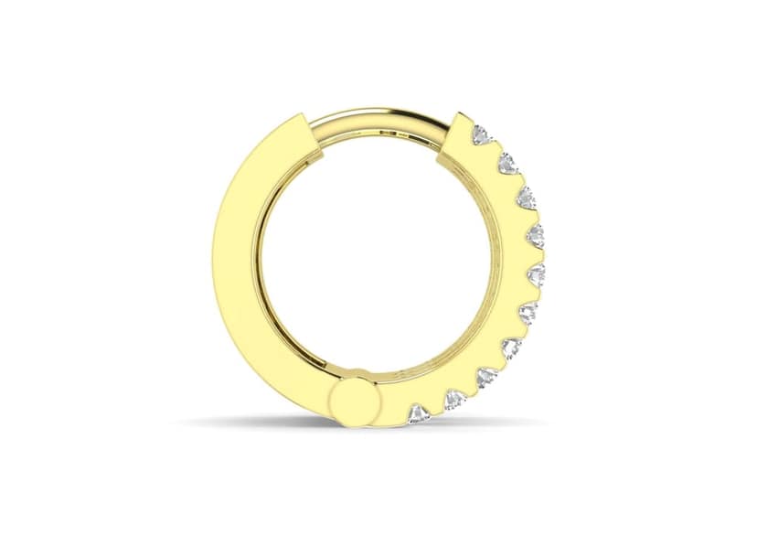 Three Line Boxed Hoop Earring For Men (1 Pc Only) view 10