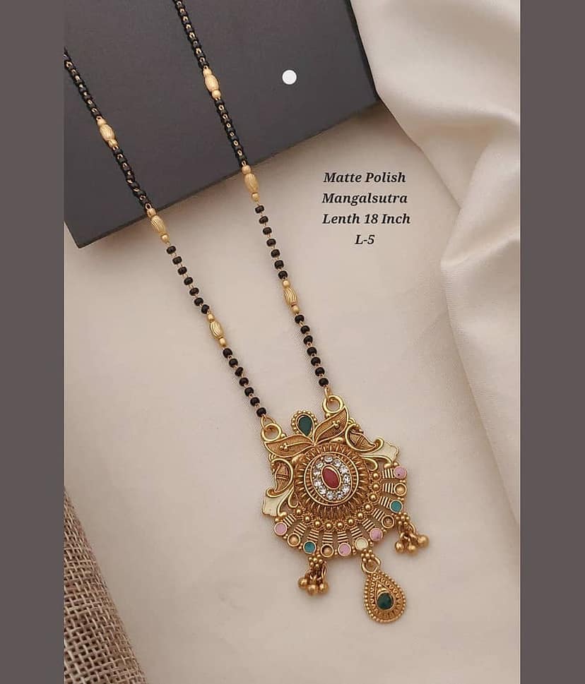 Shivay Fashion Golden Mangalsutra ( Pack of 1 )