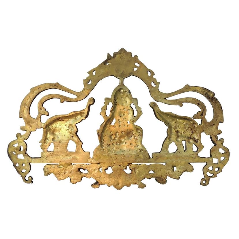 Brass Showpiece Wall Hanging Laxmi Ji With Elephant Statue (BSMAS1801 D) view 3
