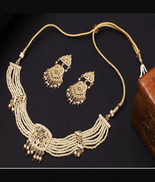 gilher Golden Copper Necklace Set ( Pack of 1 )