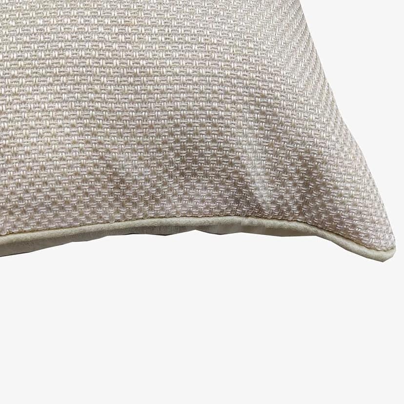 Cream Brown Self Design Woven Geometric Woven Zipper Square Combo Set Cushion Covers (16x16 inch or 40 x 40 cm) Set of 3 view 5