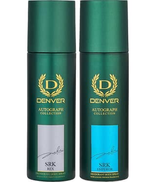 Denver SRK Autograph Emperor & Rex Long Lasting Deodorant Spray for Men 140 ml Each( Pack of 2 )