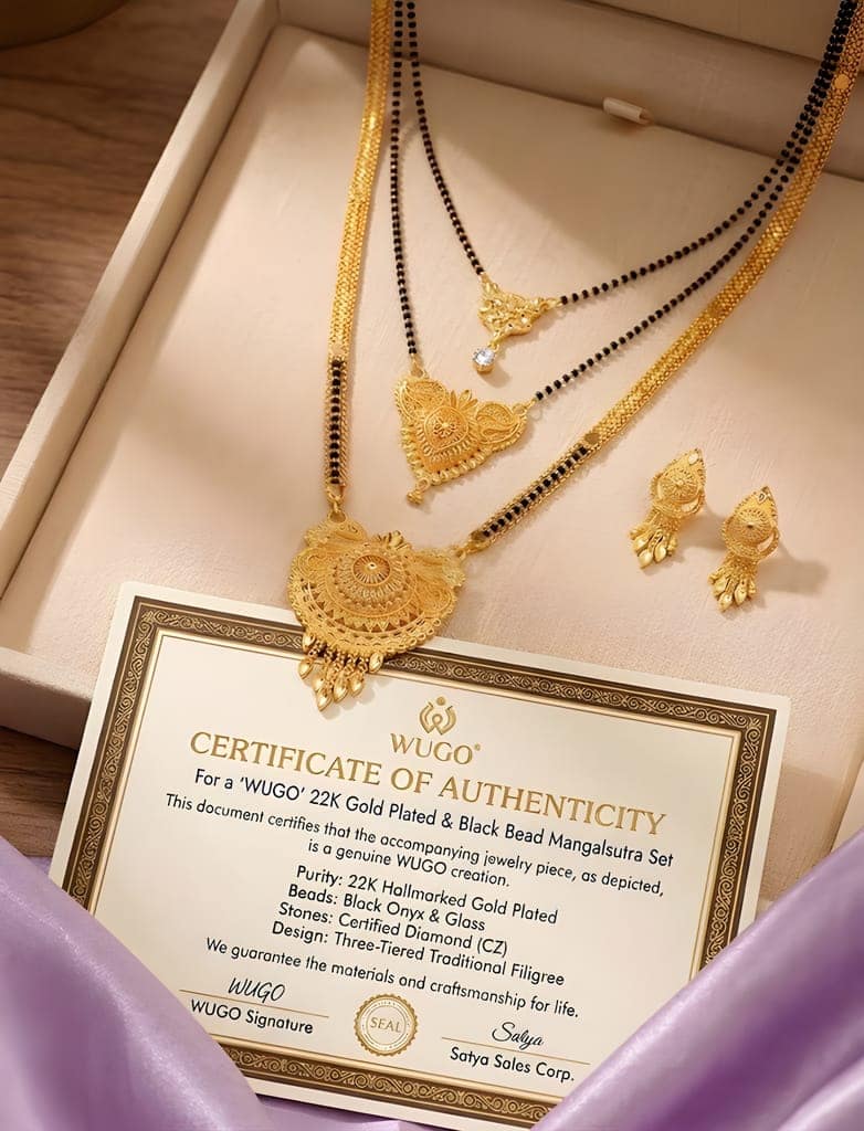 Gold Plated Designer Choker Necklace Set for Women with Earrings | Festive Traditional Jewellery (Set of 5 Pcs) view 5