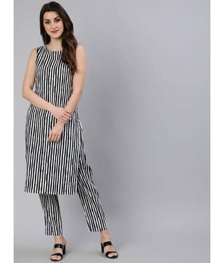 Antaran - Grey Cotton Women's A-line Kurti ( Pack of 1 )