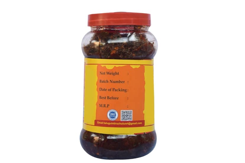 Telugu Inti Ruchulu Gongura Pickle(Sorrel Leaves) view 2