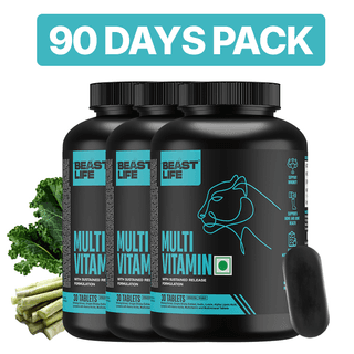 Beastlife Multivitamins with Sustained Release Technology | 90 Day Pack