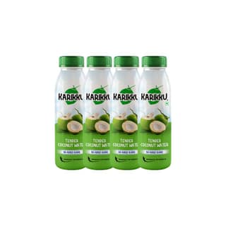 Karikku Tender Coconut Water - Pack Of 4 (each 200 ml) | 100% Natural Electrolyte Drink | Refreshing Hydration, No Added Sugar