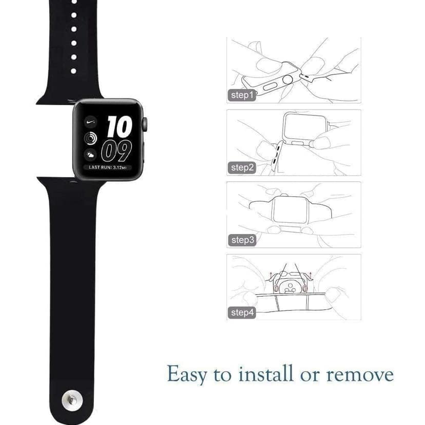 Exelent Smart Watch Strap Compatible For Apple Watch Straps 45mm 44mm 42mm, Soft Silicone Sports Wristband for iWatch Series 7/6/5/4/3/2/1/SE (Watch Not Included) (GRAY-GREEN) view 4