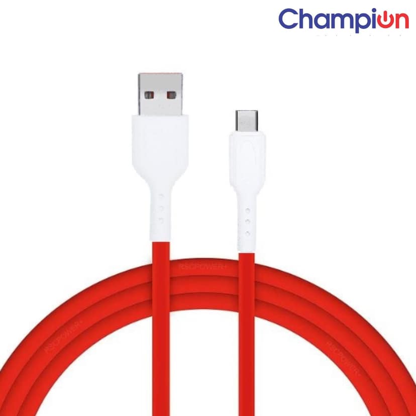 Champion USB A to Micro 3Amp Data Sync & Fast Charging Cable TPE for all Android & Micro USB Devices