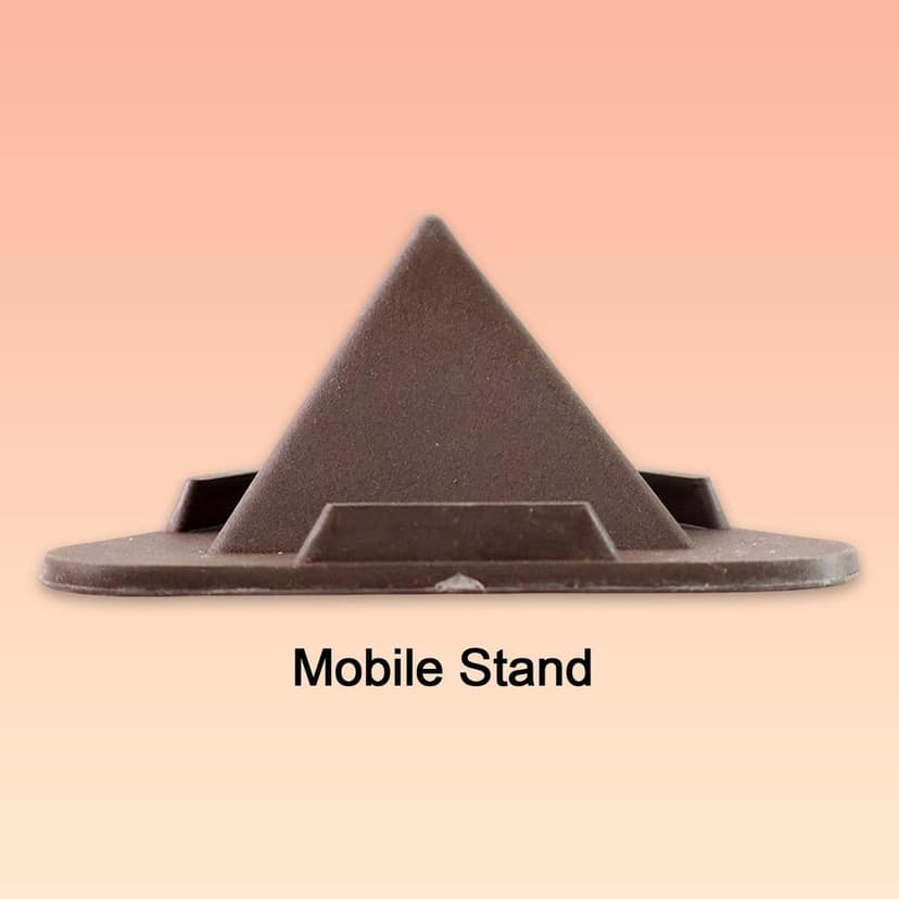 Pyramid Brown Mobile Stand with 3 Different Inclined Angles view 7