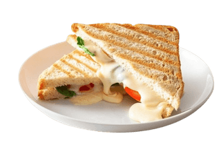 High - on cheese grilled sandwich