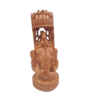 Kalakrithi Wooden Ambari with Kalasha (10 Inch)