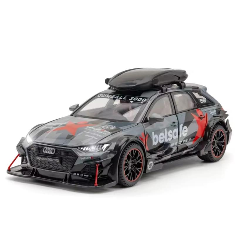 KTRS ENTERPRISE 1:24 Aude RS6 modified alloy sports car model simulation car toy callback sound light metal collectible car model