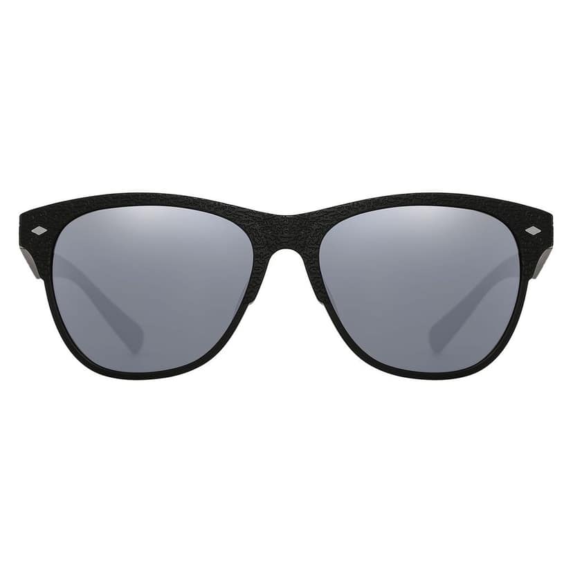 PARIM Polarized Unisex Wayfarer Sunglasses Black Frame / Grey Lenses | SKU 1021 B1 view 2
