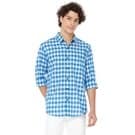 Mufti Blue & White Bold Check Shirt