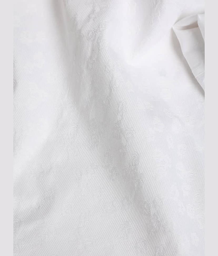 Bene Kleed Poly Cotton Regular Fit Self Design Full Sleeves Men's Casual Shirt - White ( Pack of 1 ) view 3