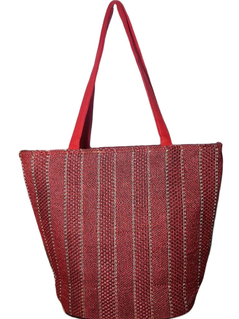 SS Eco-Life Appealing Jute Handbag for Women for Shopping, Party and Office. Dual Colour Mixup. view 2