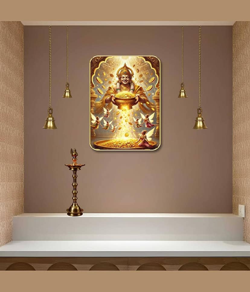 Livin'luxe Goddess Lakshmi MDF Wall Art with Table Top Stand view 2