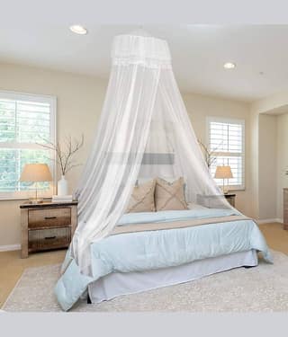 Classic Mosquito Net, Machardani King White Plain Mosquito Net, Machardani