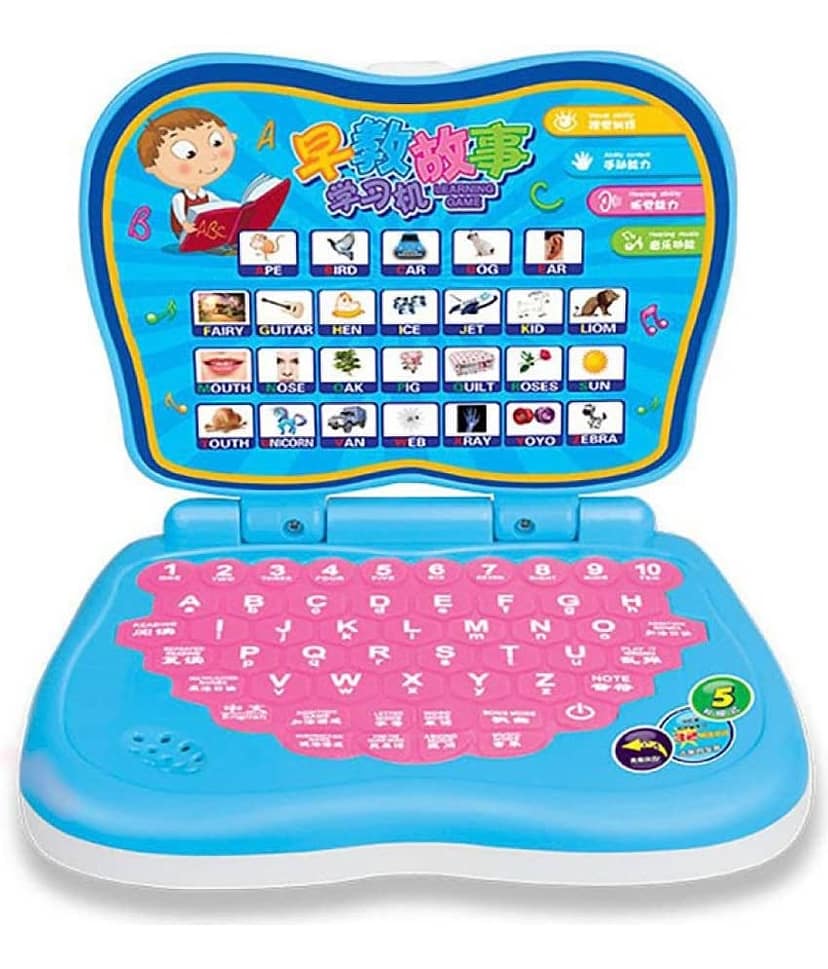 Villy Computer/Baby Laptop Toy Educational Abc And 123 Learning/Activity Fun Games With Words, Sounds & Music , Assorted