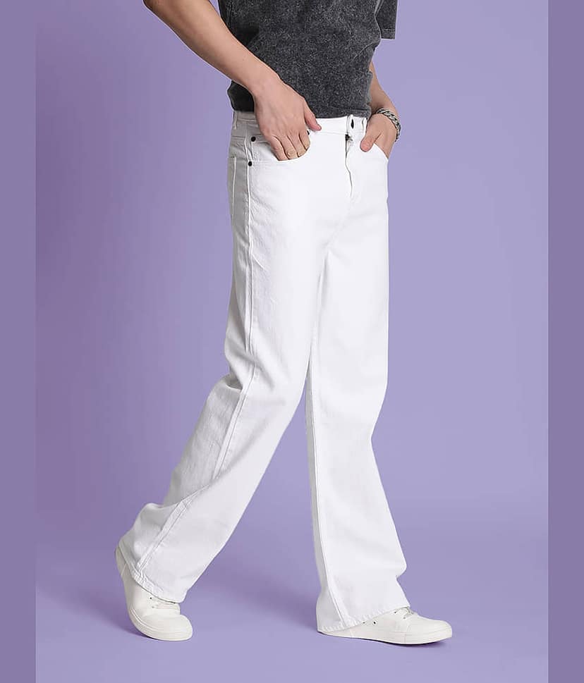 Bene Kleed Clean Look Men's Jeans - White ( Pack of 1 ) view 2