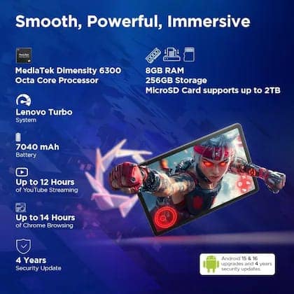 Lenovo Idea Tab (ZAFM0708IN) without Tab Pen(TB336ZU 8G+256GLG) view 3