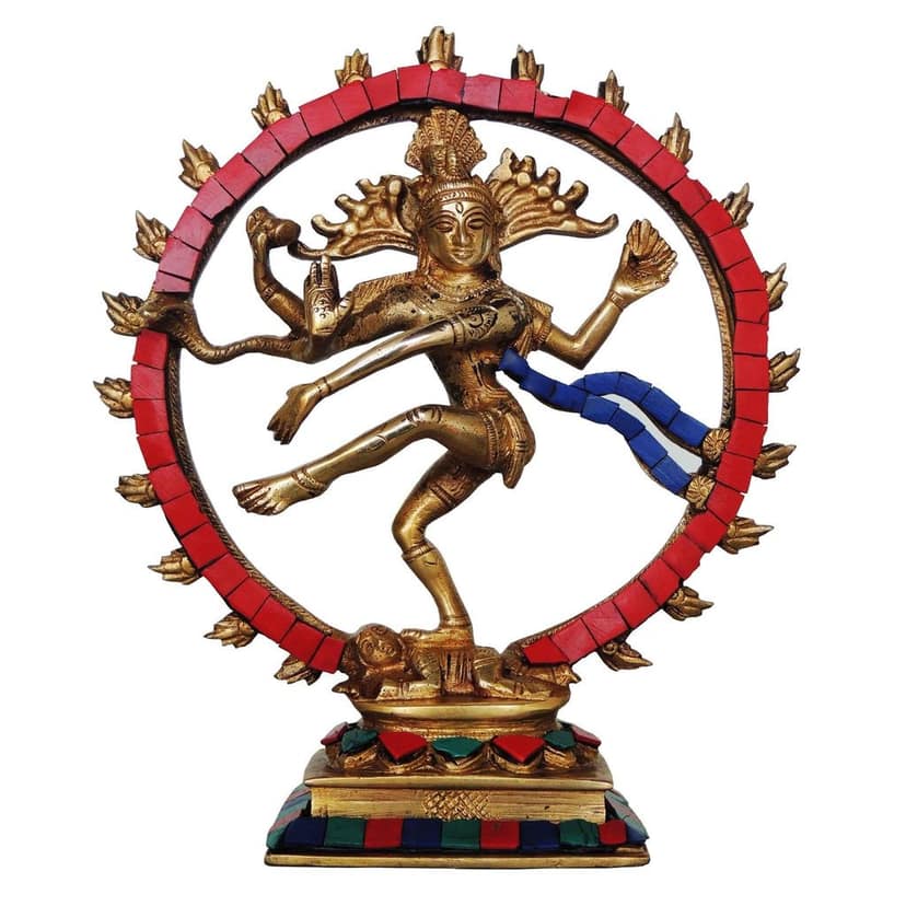 Brass Showpiece Nataraja, Natraja God Idol Statue, Height : 8.5 Inch (BSMAS877 A) view 2