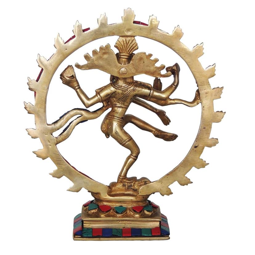 Brass Showpiece Nataraja, Natraja God Idol Statue, Height : 8.5 Inch (BSMAS877 A) view 3