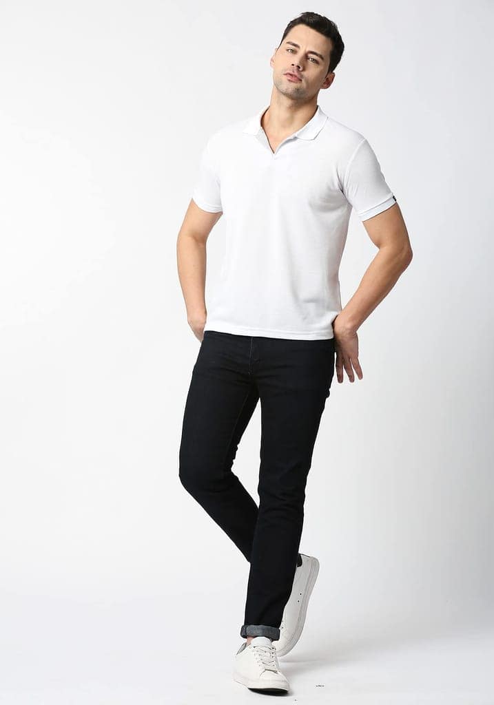 Men's Regular Fit Polo Neck Half Sleeve Solid Casual T-Shirt | Polo T-Shirt for Men view 2